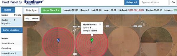 Senninger’s New Pivot Placer Portal Helps Dealers Track Irrigation Equipment